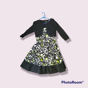 Jessica Howard Floral Dress with Black shrug